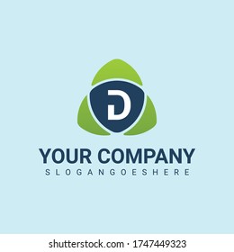 D Letter Logo Design With Driving Icon. Abstract Logo Design.