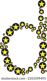 d letter logo design element