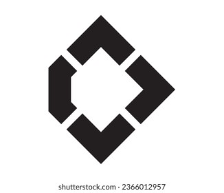 D letter logo design elements symbols