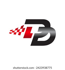 D Letter Logo Design with Flag Intersected and modern logo.EPS 10