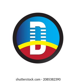 D Letter Logo Design with full Color. Cool Modern Icon Letters Logo Vector.