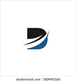 D-Buchstaben Logo-Design-Symbol Silhouette