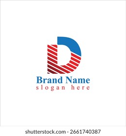 D letter, logo, design, icon, element, font, symbol. E logo can be used for any kind of company, agency, institute, shop, programme. 