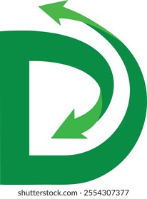 D letter Logo Design Illustrations
