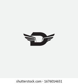 D letter logo design and minimalist logo