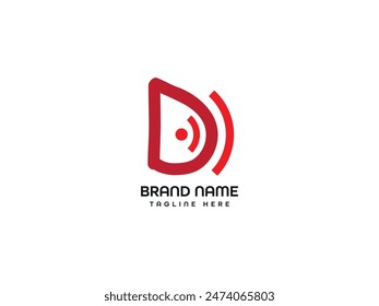 Monograma de diseño de logotipo de letra D