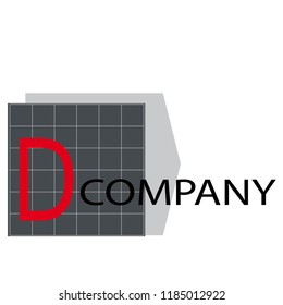 D Letter Logo Design on a gray cage textured