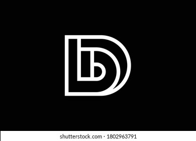 Diseño del logo de la letra D sobre fondo de lujo. Concepto del logotipo de la letra de un monograma DD. Diseño de iconos D. Diseño de icono de letra DD elegante y profesional sobre fondo negro. D D