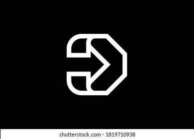 D letter logo design on luxury background. DD monogram initials letter logo concept. D  arrow icon design. DD elegant and Professional white color letter icon design on black background.  D DD