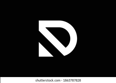 D letter logo design on luxury background. D monogram initials letter logo concept. DP icon design. PD elegant and Professional white color letter icon design on black background. D P