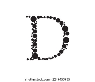 Diseño de logotipo de letra D Ilustración de concepto simple de letra negra