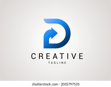 D Letter Logo Design, starting with D.