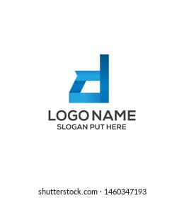 D Letter logo design template