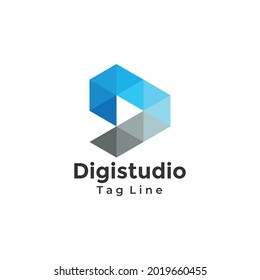 Design-Vorlage für D-Buchstaben-Logos 