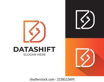 D letter logo design template.
