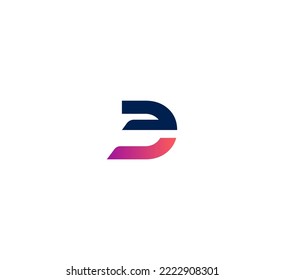 Elementos de plantilla de diseño de logotipo de letra D. Logo de la letra digital abstracta moderna. Ilustración vectorial.