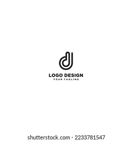 plantilla de diseño de logotipo de letra d