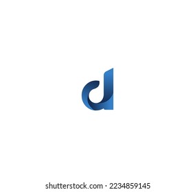 D Buchstaben Logo Design Template Elemente. Modernes abstraktes Logo für digitale Buchstaben. Vektorgrafik.
