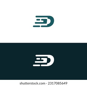 D Buchstaben Logo Design Template Elemente. Modernes abstraktes Logo für digitale Buchstaben. Vektorgrafik. Neues Modern-Logo.
