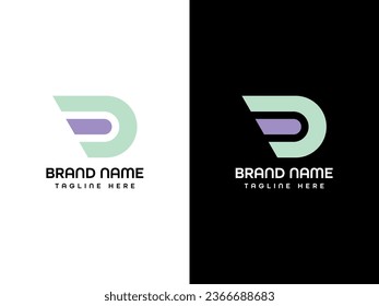 Plantilla de diseño de logotipos de letras D