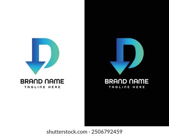 D Letter Logo Design Template