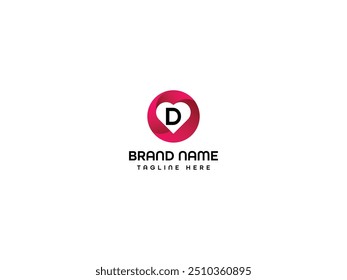 D letter Logo Design Template