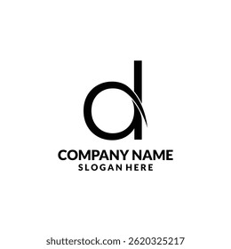Modelo de design de logotipo de letra D
