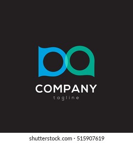 D & A Letter logo design template