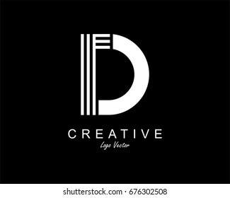 D Letter Logo Design Template Element