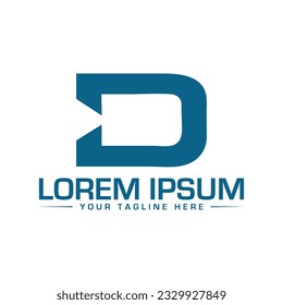 D-Brief-Logo-Design einzigartig und modern Logo-Design