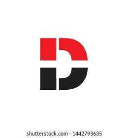 D letter logo design vector template