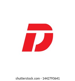 D letter logo design vector template