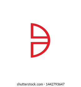 D letter logo design vector template