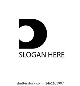 D letter logo design vector