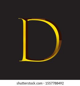 D letter logo design vector illustration template