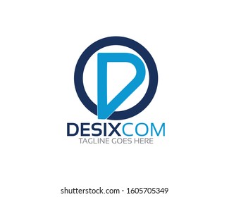 D Letter Logo Design Vector Template