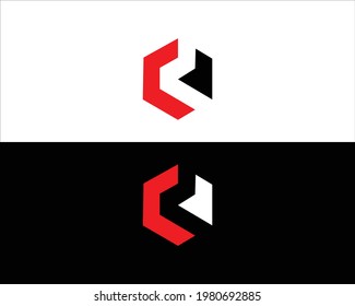 D letter logo design vector symbol template.