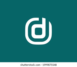D-Buchstaben-Logo-Design, Vektorgrafik-Vorlage