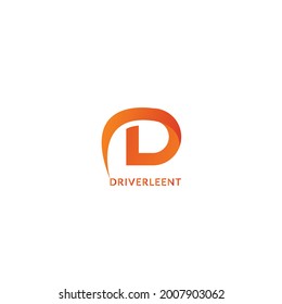 D letter logo design vector template 