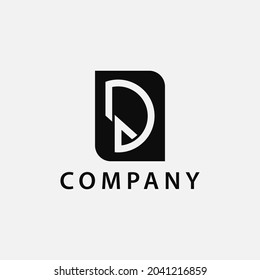 D letter logo design vector illustration