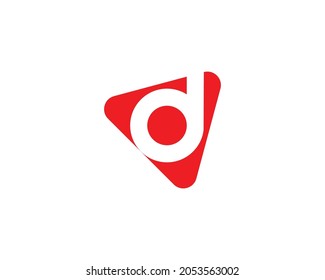 D letter logo design vector