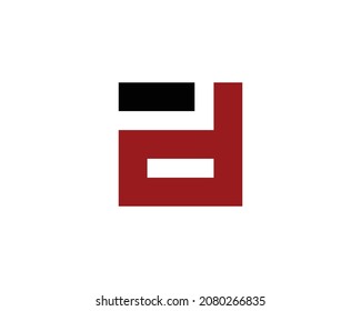 D letter logo design vector template