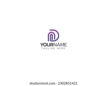 D letter logo design vector illustration