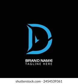 D letter logo design for vector free download very creative icon