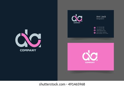 D & A Letter logo design vector with Business card template
