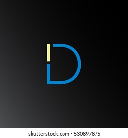 D Letter logo design vector element
