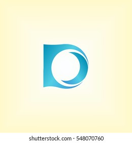 D  Letter logo design vector element