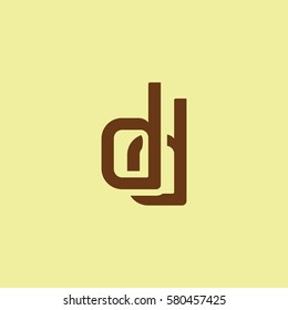D & D Letter logo design vector element
