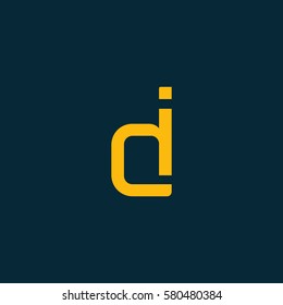 D & I Letter logo design vector element