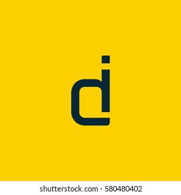 D & I Letter logo design vector element